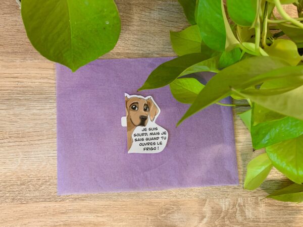 Sticker chien sourd – Image 2