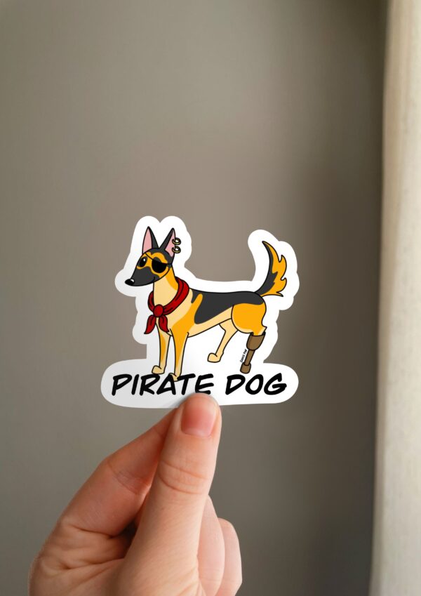 Sticker chien pirate