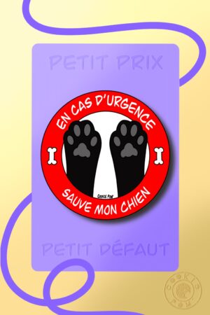 Sticker Urgence Chien (prix mini)