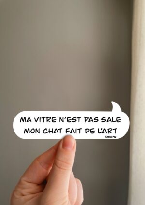 Stickers vitre sale CHAT